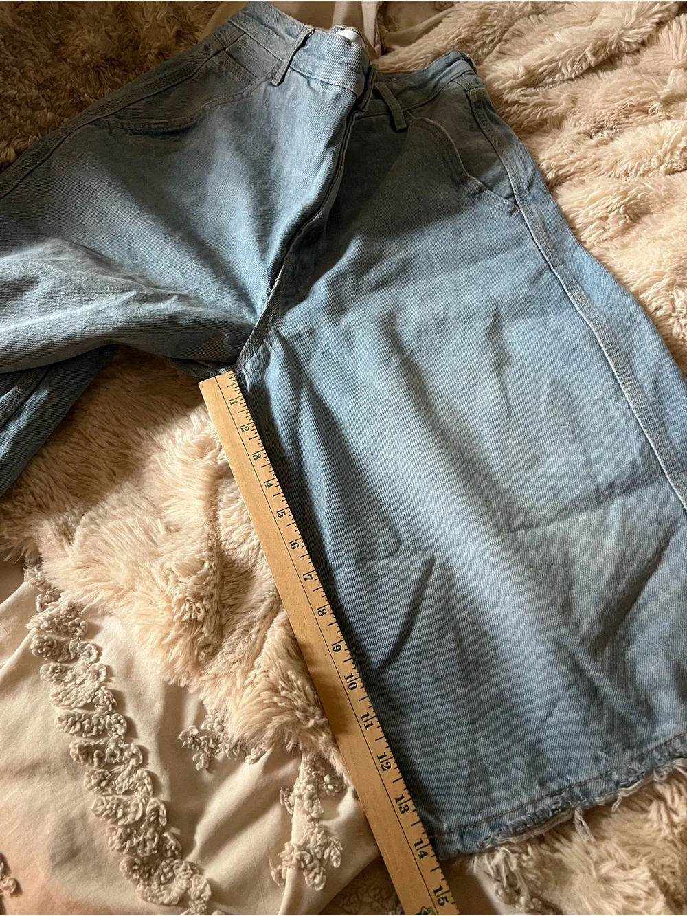 Bershka Light Blue Denim Jean Shorts